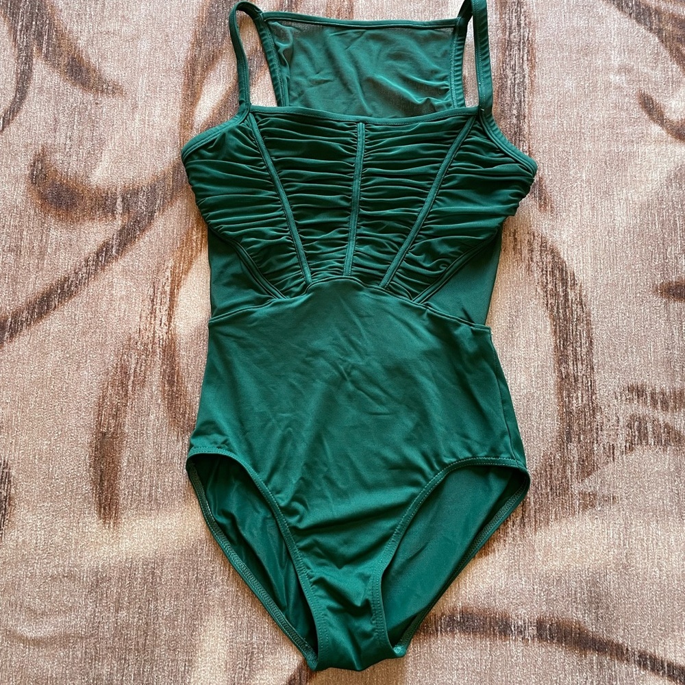 Bloch Green Ruched Loetard in Medium